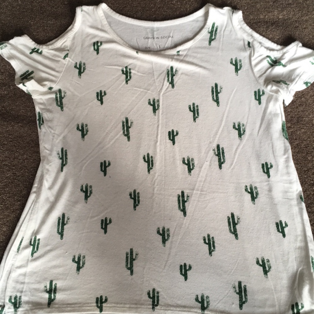 Off the shoulder top with cacti